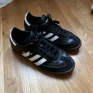 Adidas Black Leather Sambas / Womens 8